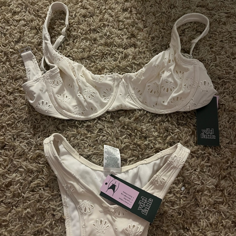 Wild Fable Cream swimsuit set